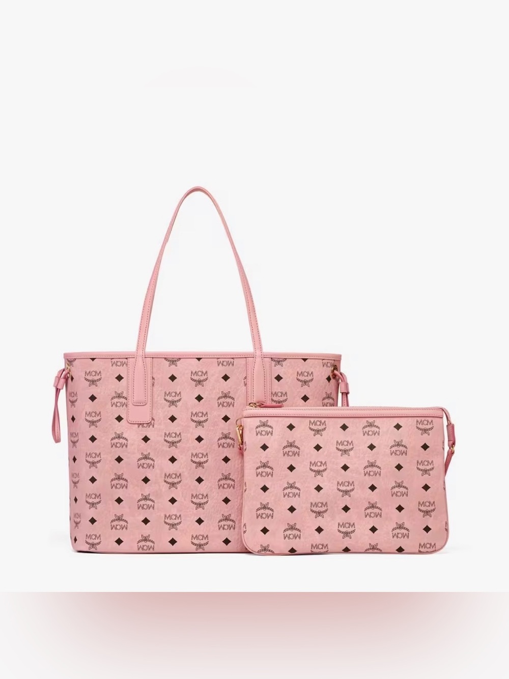 MCM Liz Shopper In Visetos pink TOTE - Picture 2 of 15